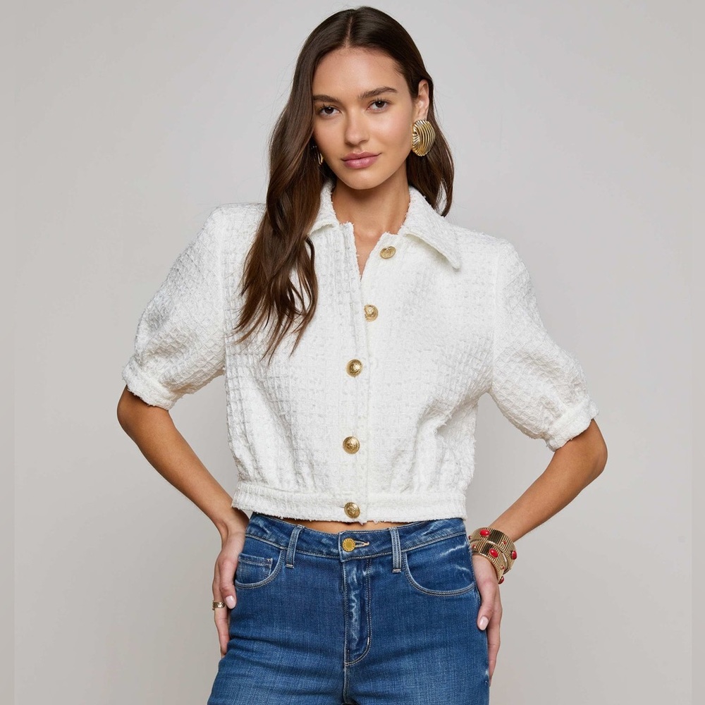 L’AGENCE | NWOT! Cove Cropped Tweed Jacket